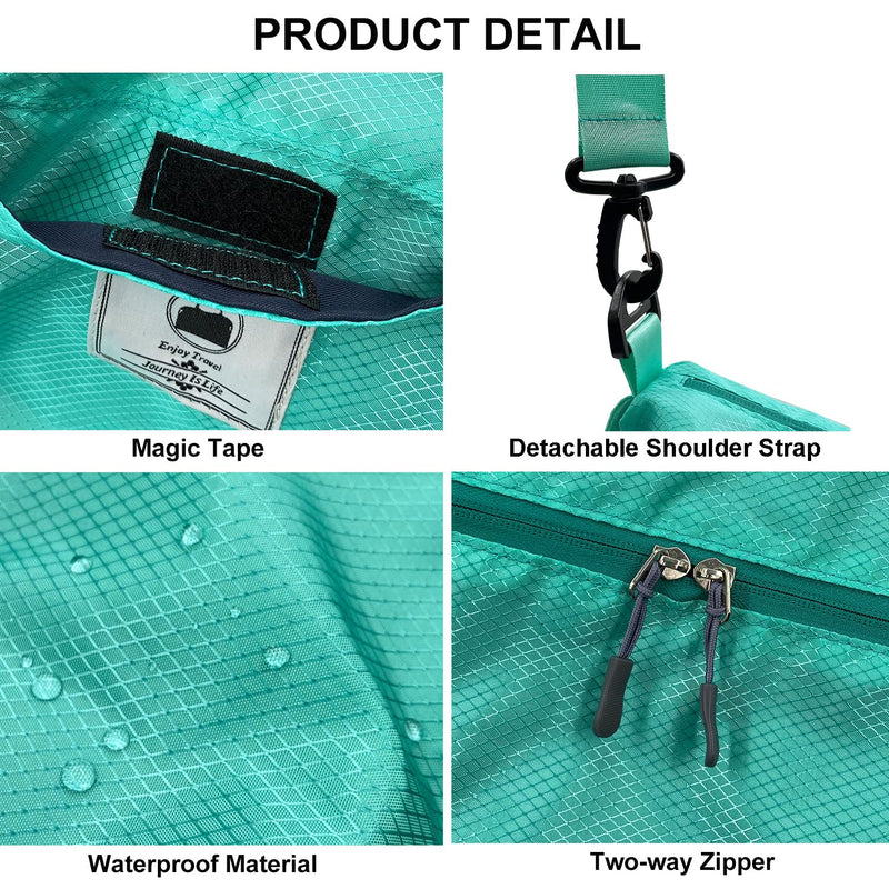 Travel Duffle Bag, Waterproof Sport Tote Gym Bag for Women Men, Overnight Weekender Carry On Bag with Wet Pocket Teal