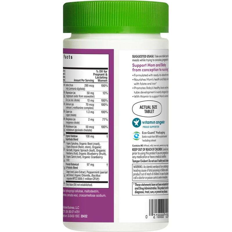 [Australia] - Rainbow Light Prenatal One High Potency Daily Multivitamin with Folate, Ginger and Probiotics; Supports Mom and Baby from Conception to Nursing; Vegan, 150 Tablets,* Pack May Vary 150 Count (Pack of 1) 