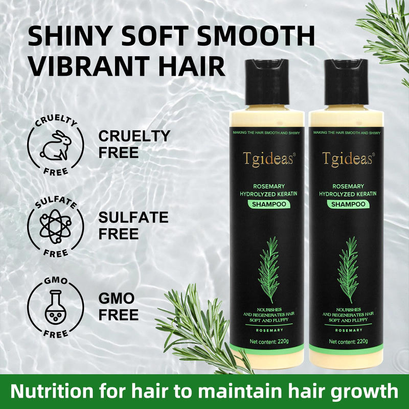 Rosemary Biotin Volumizing Shampoo for Thinning Hair, 7.4 Fl Oz | Keratin Strengthening, Helps Boost Volume, Reduce Breakage, Nourishes Scalp, Color-Treated Hair Safe Vegan, Gentle Daily Care Shampoo*1(7.4 Fl Oz)