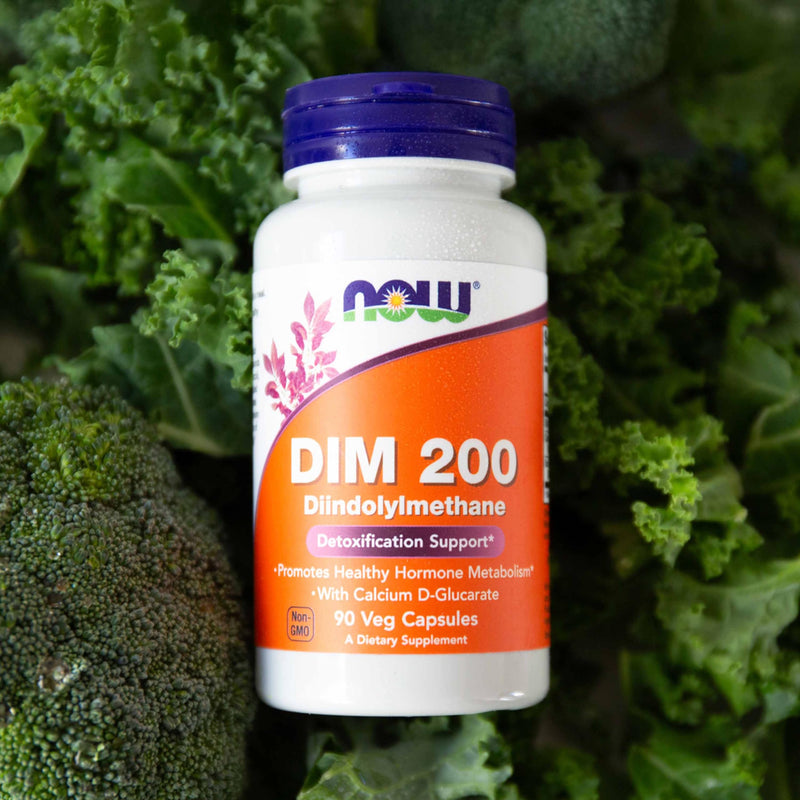 NOW Foods Supplements,DIM 200 (Diindolylmethane) with Calcium D-Glucarate,90 Veg Capsules,(Pack of 2) 90 Count (Pack of 2)