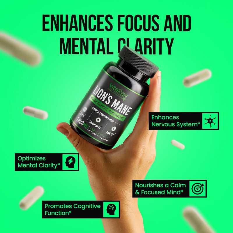 Organic Quercetin with Bromelain + Lions Mane Mushroom Capsules