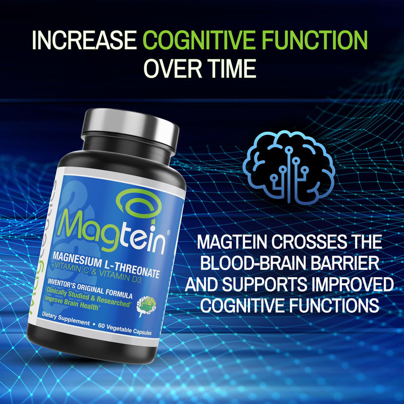 [Australia] - Magnesium L-Threonate, Improve Brain Health, Memory, Cognition, Stress Relief and Sleep Quality - 60 Veg Capsules (30 Days Supply) 