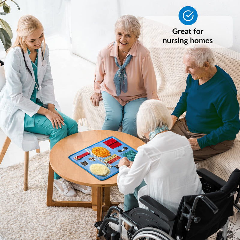 ODOXIA Fidget Blanket for Dementia | Calming & Comforting Dementia Activities for Seniors | Dementia Products for Elderly | Dementia Blanket | Helps Alzheimer’s, Dementia, Asperger’s, Anxiety