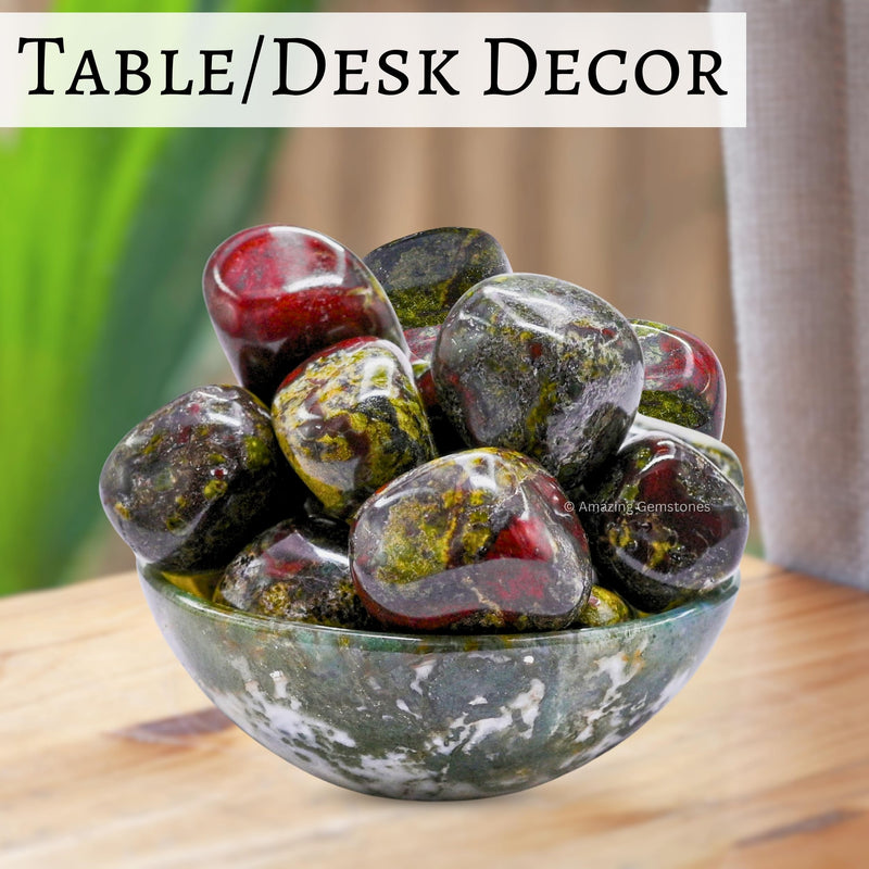 [Australia] - Amazing Gemstone Dragon Bloodstone Crystals and Healing Stones Tumbled - 1 oz Dragon Bloodstone Stone, Healing Stones for Energy Balance, Stress Relief - Premium Polished Gems Rocks for Meditation 1 Ounce 