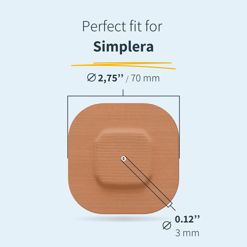 MySweetStitch Simplera Overpatch Square – 25x Fixation Patches Square, Extra Strong Hold Over Sensor, Waterproof & Skin-Friendly, Hypoallergenic, Made in Germany, Camouflage 25