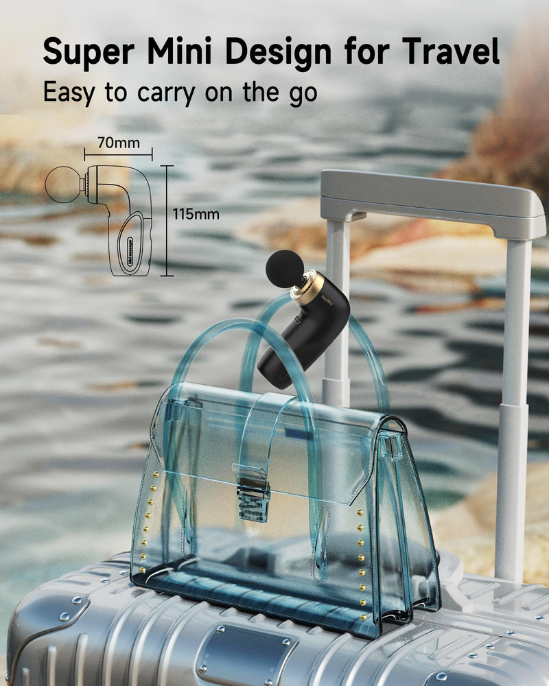 A1 Mini Massage Gun, Portable Deep Tissue Massager, Black | FSA Eligible & HSA Approved 0.6 lb Lightweight Design For Athletes, Travelers And Office Users Seeking Muscle Relaxation.