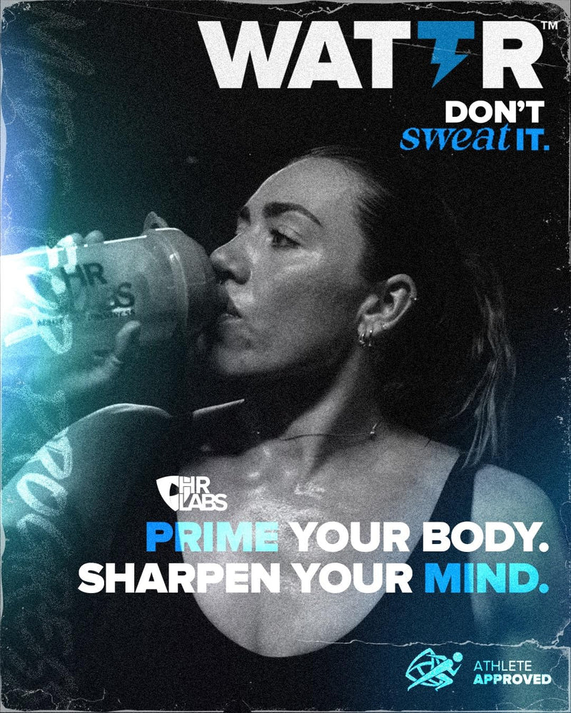 WATTR™ Electrolyte Loaded Hydration Powder with Energising B Vitamins. 40 Servings, 320g, 7 Great Tasting Flavours (320g, Super Fresh OJ)