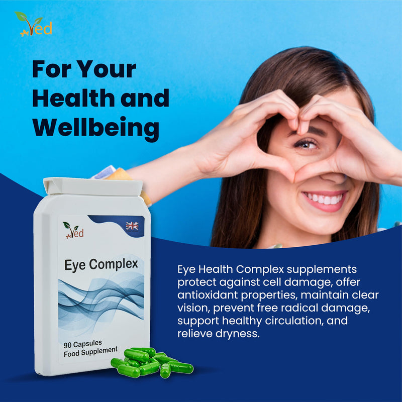 [Australia] - Ved Eye Complex, Lutein, Meso-Zeaxanthin, Zeaxanthin, NZ Blackcurrant, Bilberry, Goji Berry, 90 Capsule (3 Months Supply) 