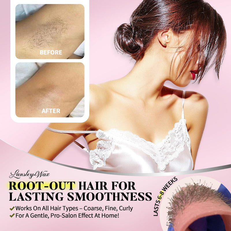 [Australia] - LANSLEYWAX Pink Hard Wax Beads, 1LB Wax Beans for Sensitive Skin & Full-Body Hair Removal, Brazilian/Bikini/Face/Legs/Eyebrow/Armpit/Chest Waxing Refill at Home for Women & Men, Stripless Formula Rose 16 Ounce (Pack of 1) 