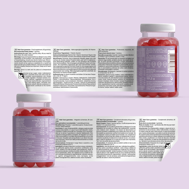 Hair Vitamins with 1000 mcg Biotin, Hair Growth Gummies with Zinc, Selenium, Iodine, and Other Essential nutrients, Strawberry Flavor, 60 Gummies, Tummy Tox Hair Care
