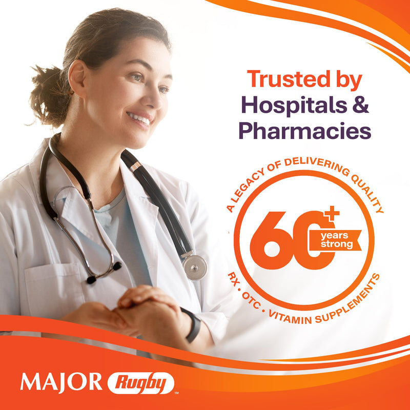Rugby Multivitamin with Zinc Stress Formula - 60 Count (1-Pack) | Supports Immune Health and Wellness, Daily Multivitamin for Adults with Vitamin B-Complex, C, E & Zinc, Gluten-Free