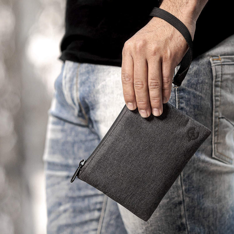 [Australia] - Small Smell Proof Bag, Smell Proof Pouch Container, Stash Scent Proof Bag Storage, No Smell Odor Proof Bags Carbon Lined (gray) Polyester 