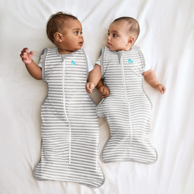 [Australia] - Love to Dream Swaddle UP Transition Bag, Patented Zip-Off Wings, Gently Help Baby Safely Transition from being Swaddled Grey Medium (13-19 lbs.) 