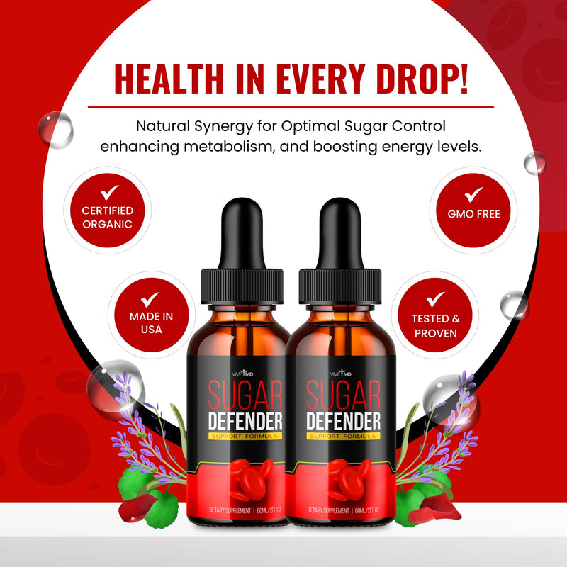 [Australia] - Sugar Defender Drops - Official Formula - Sugar Defender 24, Sugar Defender Liquid, Maximum Strength Sugar Defender Supplement with Hawthorn Berry Organic, Sugar Defender Reviews (1 Pack) 