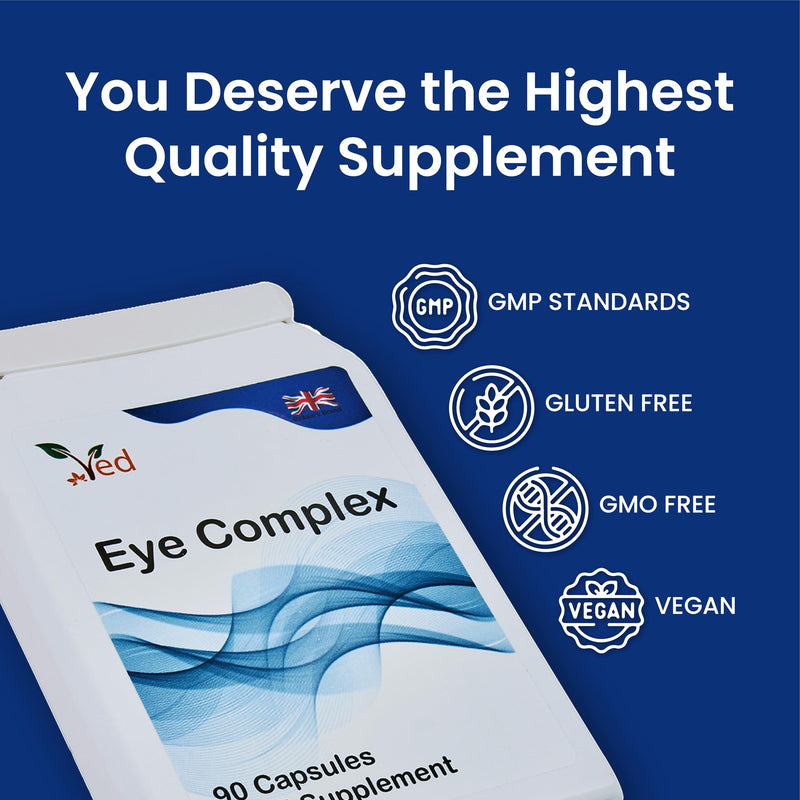 [Australia] - Ved Eye Complex, Lutein, Meso-Zeaxanthin, Zeaxanthin, NZ Blackcurrant, Bilberry, Goji Berry, 90 Capsule (3 Months Supply) 