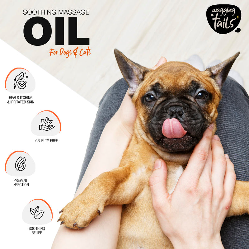 Wagging Tails 6-in-1 Soothing Oil 6.76 fl oz for Dogs | All Natural Ingredients Coconut Oil and Vitamin E Help Control Hair Fall & Improve Coat Shine and Softness Pack Of 1 - PawsPlanet Australia