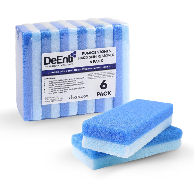 [Australia] - DeEnti Pumice Stones, Pack of 6 Professional Grade Pumice Stone for Feet, Salon Quality Foot Callus Remover, Double Sided Foot Scraper, Home Manicure and Pedicure Tools 6 Pack Pumice Stones 