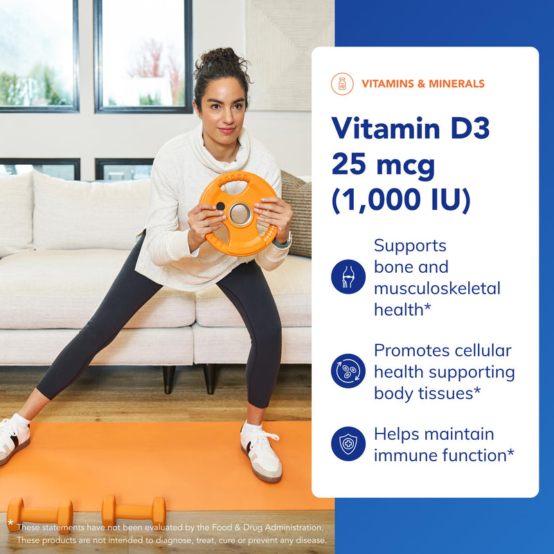 Pure Encapsulations Vitamin D3 25 mcg (1,000 IU), 250 Capsules | Supplement to Support Bone, Joint, Breast, Heart, Colon and Immune Health*, with Premium Vitamin D 250 Count (Pack of 1)
