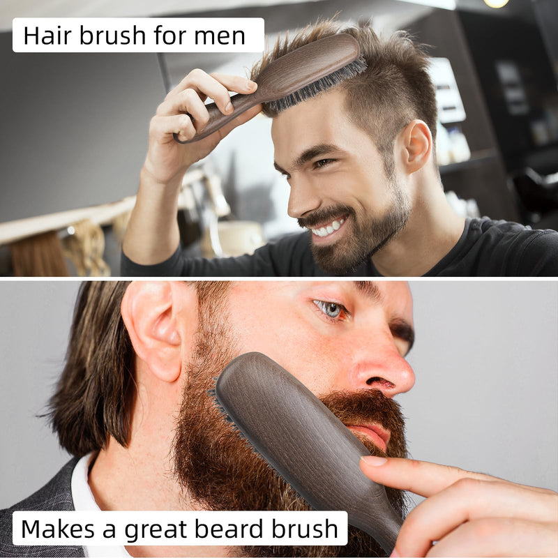 [Australia] - BESTOOL Hair Brush,Boar Bristle Hair Brushes for Women Men and Kids Slick Back Hair Brush for Smoothing Styling Detangling Enhance Shine and Texture Also Makes a Great Beard Brush 
