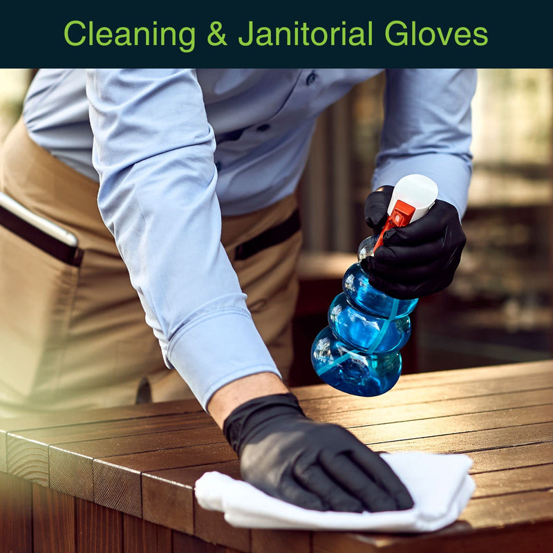 [Australia] - Black Gloves Disposable Latex Free Medium, 50 Count - Medical and Dental Grade Surgical Gloves - Powder Free Nitrile Gloves Medium - 3 Mil Thickness Black 