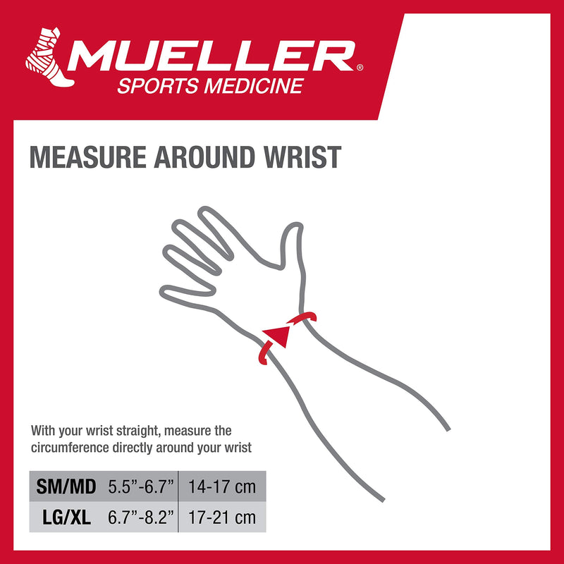 [Australia] - MUELLER Sports Medicine X-Stay Wrist Stabilizer, Wrist Pain Relief Support for Men and Women, Ideal for Carpal Tunnel, Tendinitis, Arthritis, Black Small/Medium (Pack of 1) 