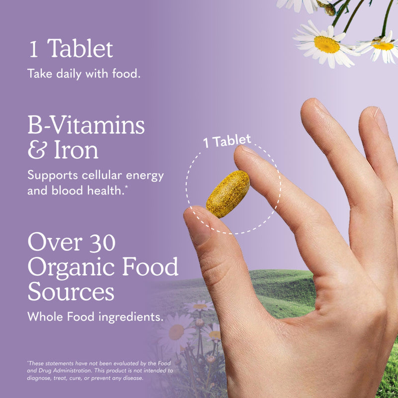 Garden of Life Organics Multivitamin for Women - Women's Once Daily Multi - Whole Food Multi with Iron, Biotin, Vegan Organic Womens Multivitamin for Health, Energy Hair Skin and Nails, 60 Tablets | Women's Once Daily, Whole Food Multi with Iron, Bioti...