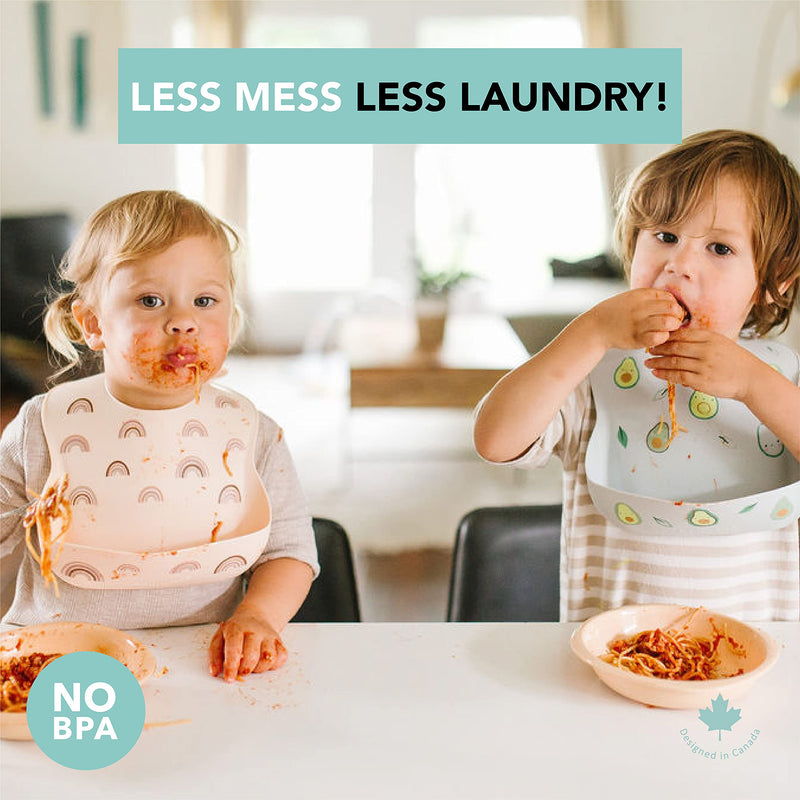 [Australia] - Loulou Lollipop Soft, Waterproof Silicone Feeding Bib for Babies and Toddlers Safari Jungle 