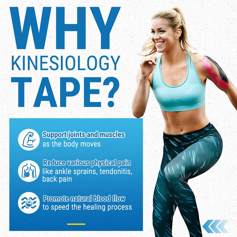 [Australia] - OK TAPE Synthetic Kinesiology Tape, 20 Strips Precut K Tape, Waterproof, Elastic Athletic Tape for Pain Relief & Muscle Support, Reflective Design, 2" x 10" -Beige 1 Roll Beige 
