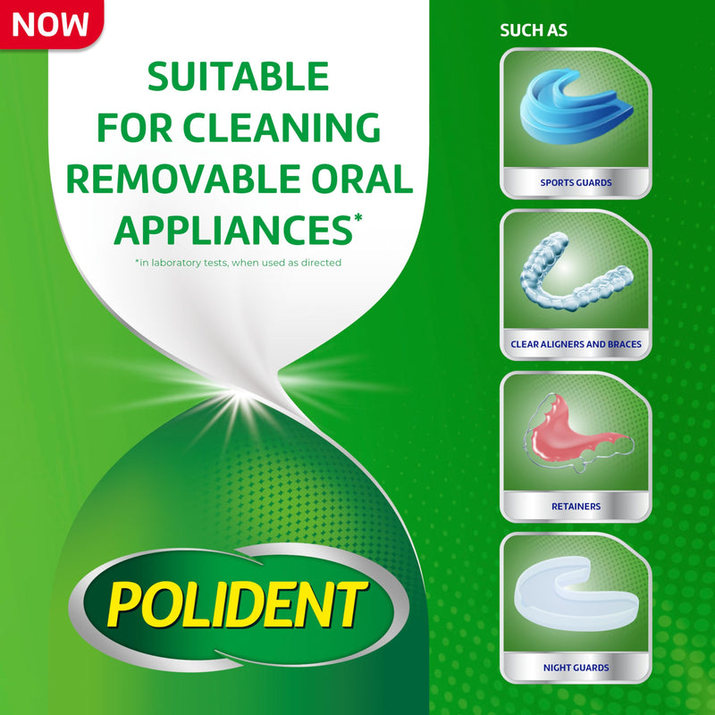 [Australia] - Polident Overnight Whitening Denture Cleanser Tablets - 120 Count 120 Count (Pack of 1) New 