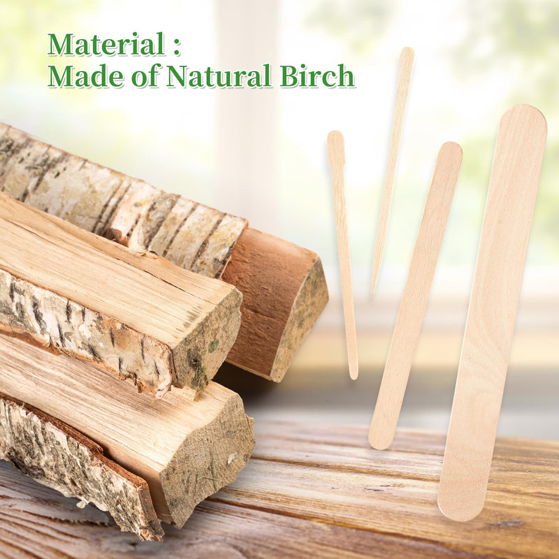 [Australia] - 1200Pcs Waxing Sticks - 4 Style Assorted Wood Wax Sticks for Body Face Hair Removal, Eyebrow Lip Nose Small Waxing Applicator Sticks, Wax Spatula Applicator Wooden Craft Sticks 1200-4style waxingsticks 