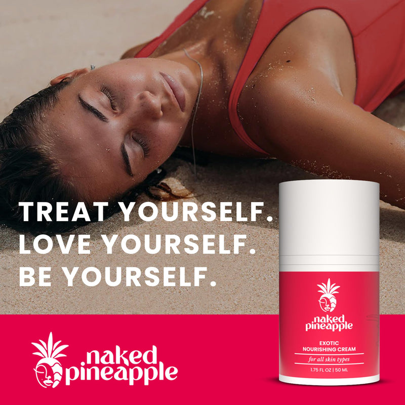 Exotic Nourishing Cream - Face Moisturizer - 2 oz Jar | Contains Pineapple Enzymes and Vitamin C, Deeply Moisturizes Skin, Helps Improve Elasticity and Smooth Skin Texture
