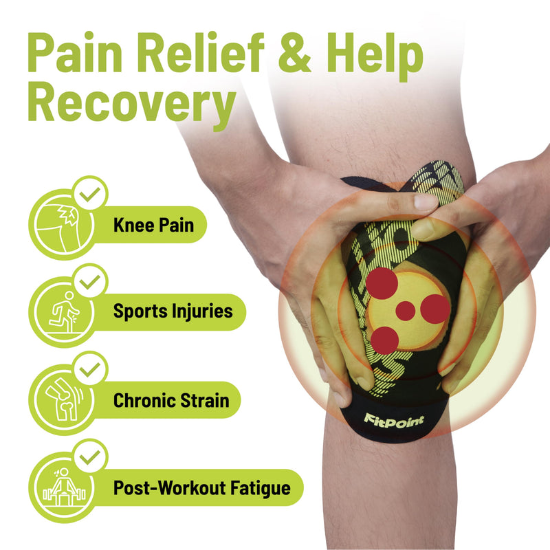 [Australia] - Motion Precut Kinesiology Tape for Knees, 10 Pcs Ultra-Sticky Adhesive Synthetic Athletic Tape, Pain Relief & Knee Support, Latex-Free Elastic Athletic Tape, Jet Black 