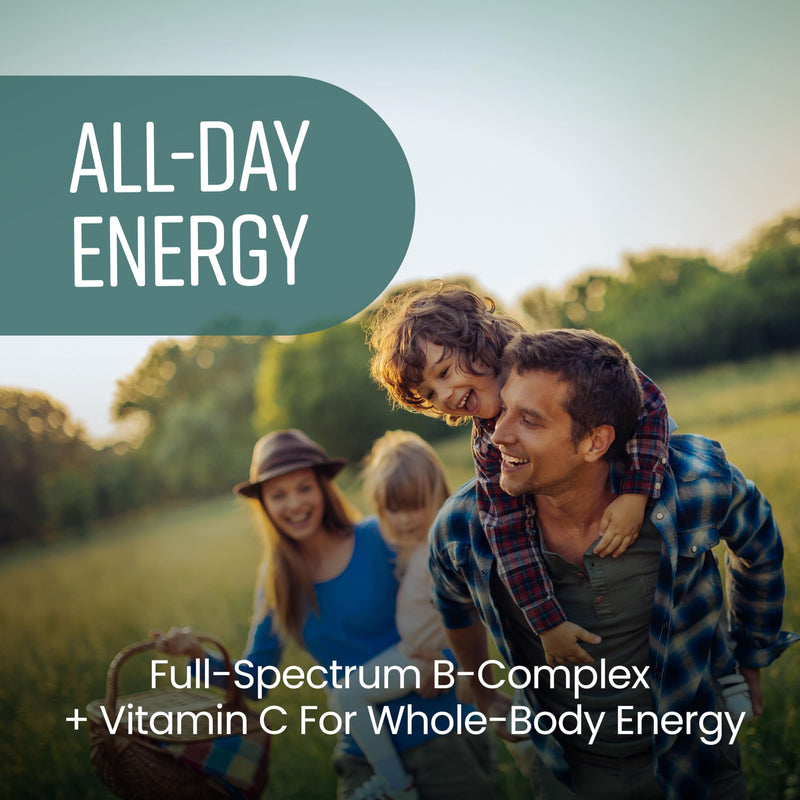 Vitamin B Complex High Strength Methylated B Vitamins | B6 Vitamins with Folate & B12 Supplements | Complete Complex with 12 Active Nutrients | Not Liquid Drops Or Spray | Vitabright 120 count (Pack of 1)