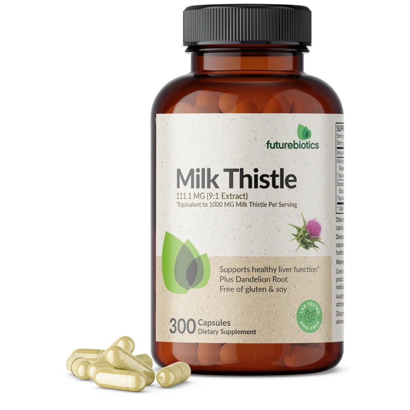 [Australia] - Futurebiotics Milk Thistle Silymarin Marianum & Dandelion Root Liver Health Support, Antioxidant Support, Detox, 300 Capsules 300 Count (Pack of 1) 