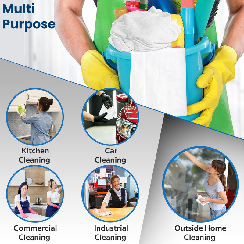 [Australia] - New Lint Free Rags 100% Cotton for Cleaning, Soft Cloth TShirt Material for Cast Iron, Staining Wood, Dust Rags, Shoe Polishing (18"x18") 15 Pack 18x18 Inch (15 Pack) 