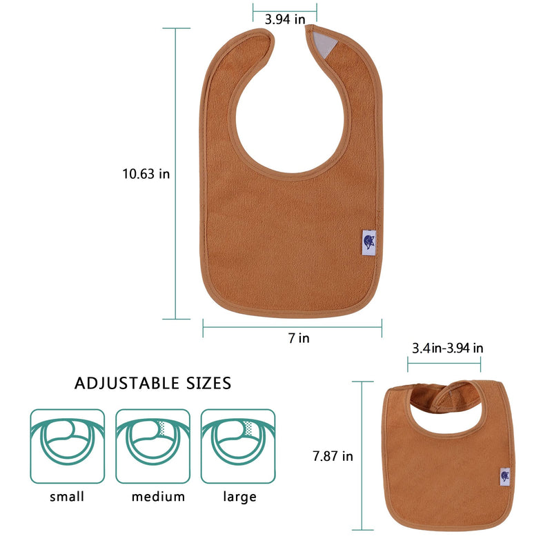 [Australia] - Waterproof Baby Bibs for Girls, Boy, Unisex Drool Bib Cotton Solid Knit Infant Feeding Bibs Neutral 