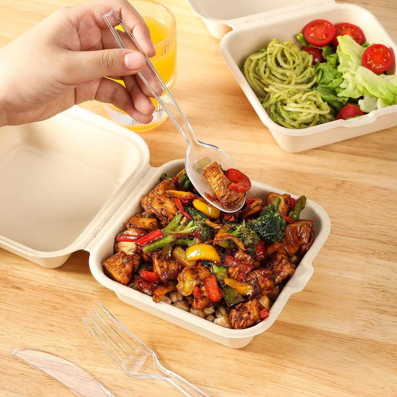 [Australia] - [100 Count] Clear Plastic Spoons Heavy Duty, Premium Disposable Spoons, Durable Plastic Cutlery for for Parties, Picnics, Big Event, Daily Use - Heat Resistant & BPA Free - Clear 