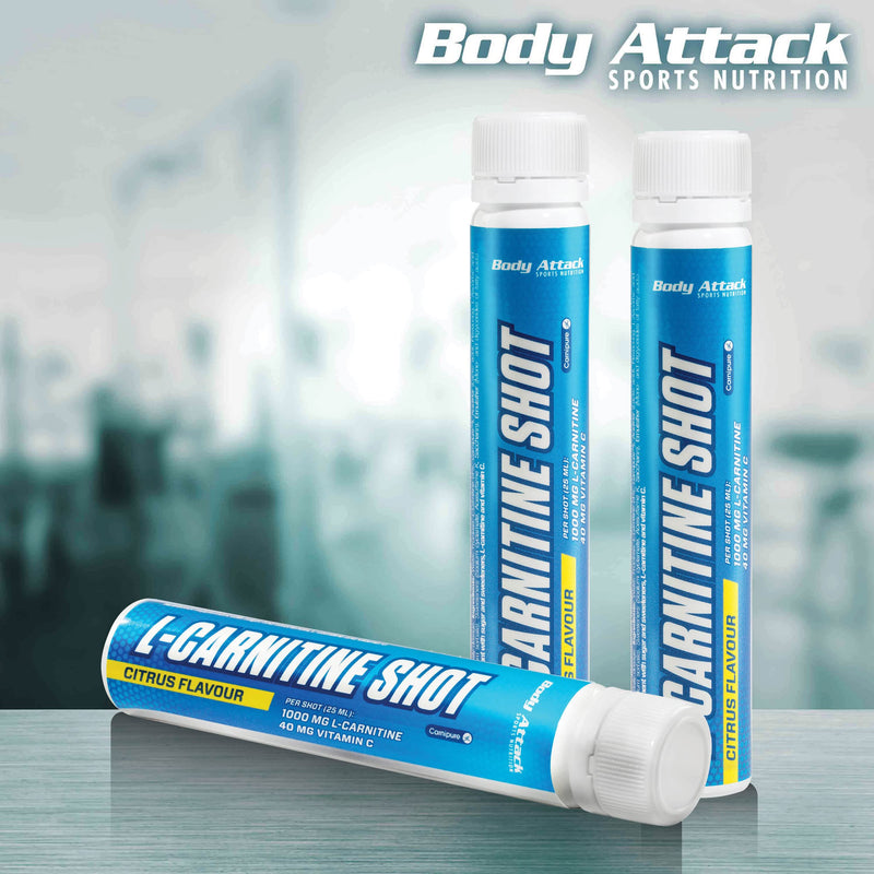 [Australia] - Body Attack L-Carnitine Shots, Lemon, Pack of 1 (20x 25 ml) 