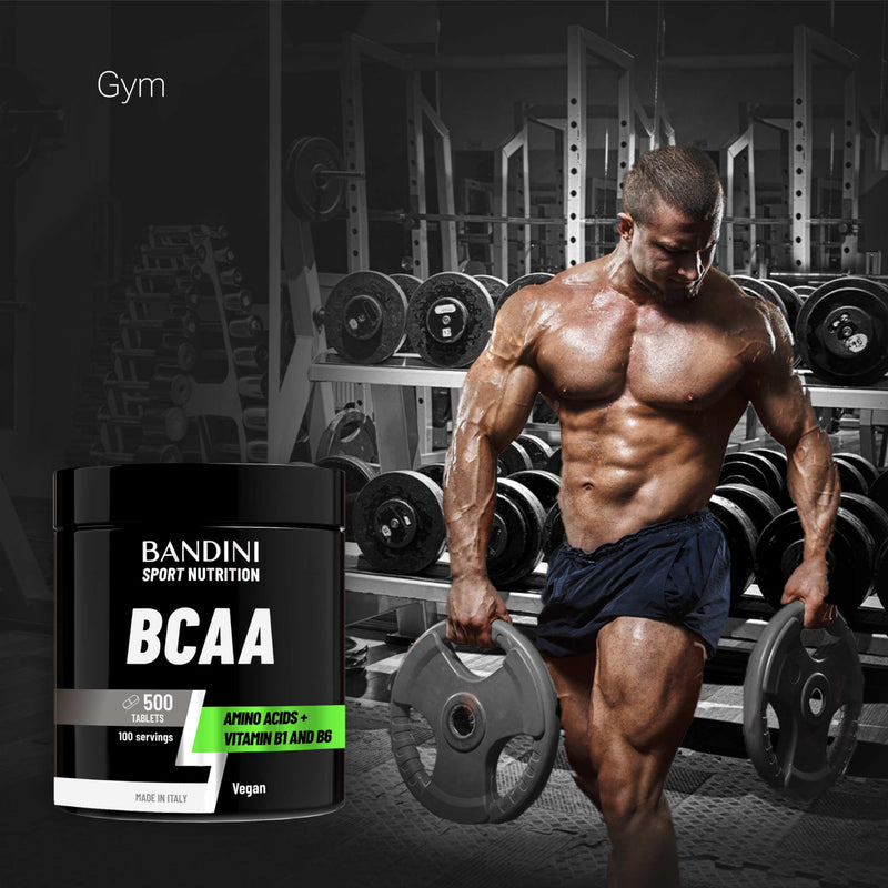 Bandini® BCAA 500 Vegan Tablets | 3000mg per Serving | BCAAs (not Capsules or Powder) Pre Workout Branched Chain Amino Acids + Vitamin B6, B1, L-Leucine, L-Isoleucine, L-Valine | BCAA Energy