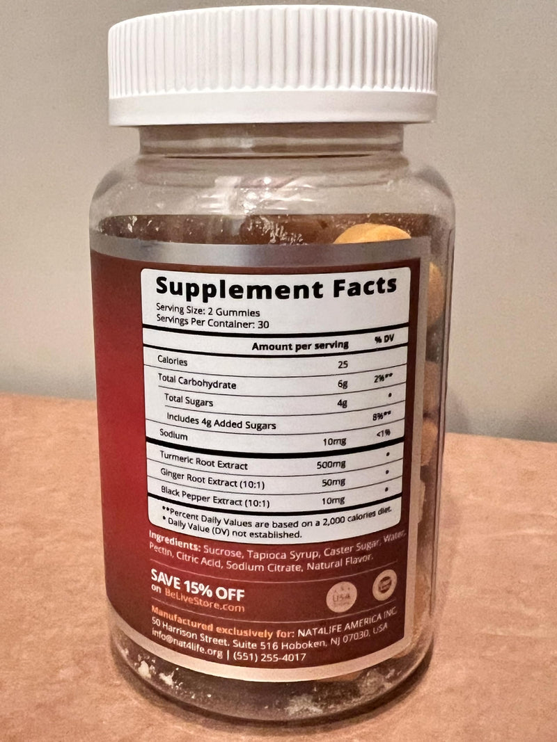 BeLive Iron and Turmeric for Blood Oxygen, Energy, Immune Support, Healthy Skin, and Mobility Support