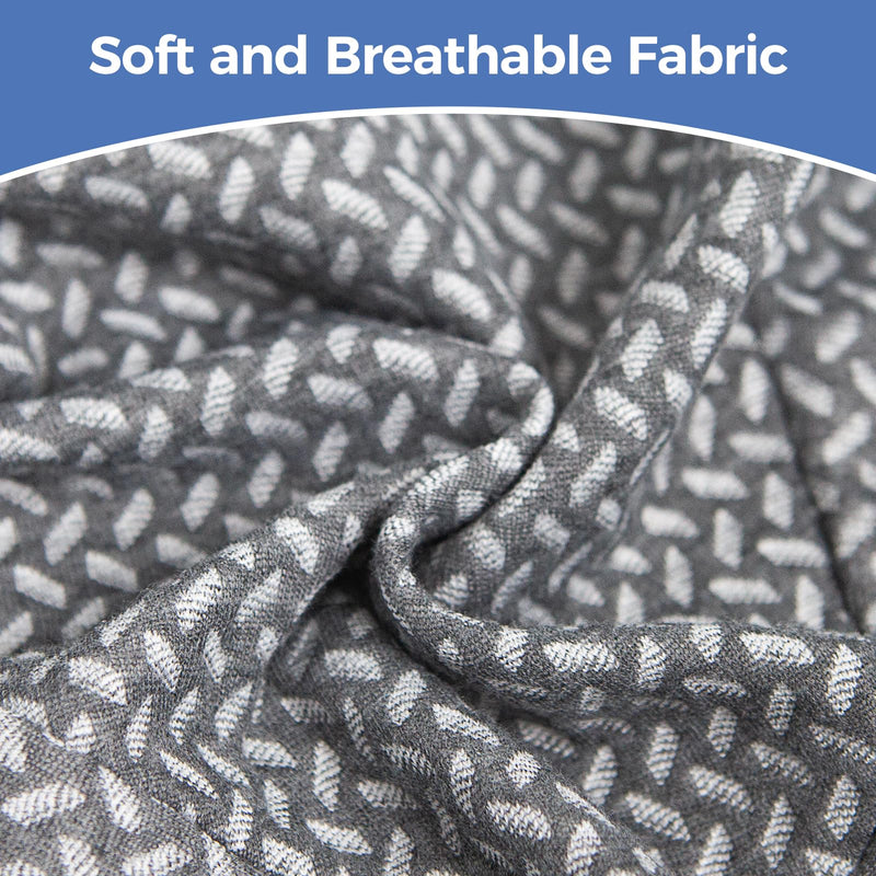 [Australia] - Knee Pillow Cover Replacement for Contour Legacy - Gray Invisible Zippered Case - Pillowcase for Heart Shaped Memory Foam Side Sleeper Pillows, Anti-Pilling Washable Cover Only（Gray Plaid） 