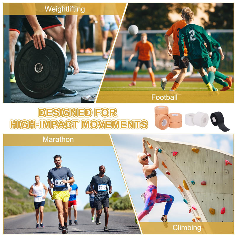 [Australia] - Athletic Sports Tape, Athletic Tape Strong Adhesive Easy Tear with Serrated Edges - Fitting for (Athletes/Sport Trainer/Gymnastics/Boxing) 1 in x 30 Ft, 15 Rolls, Ecru 