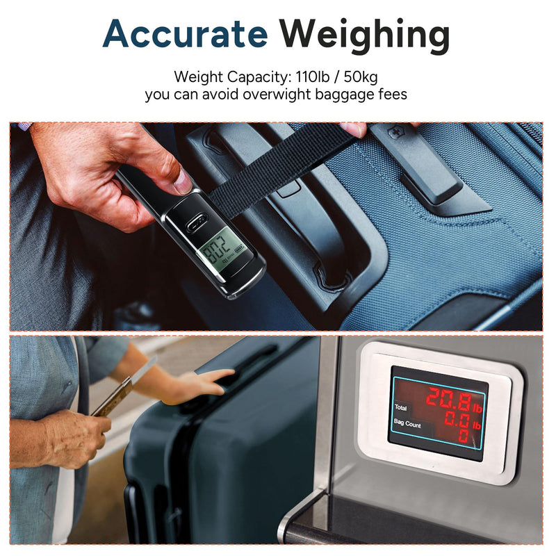 travel inspira Luggage Scale Battery-Free and RFID Blocking Travel Money Belt with Anti-Thief Zip - Slim Passport Holder