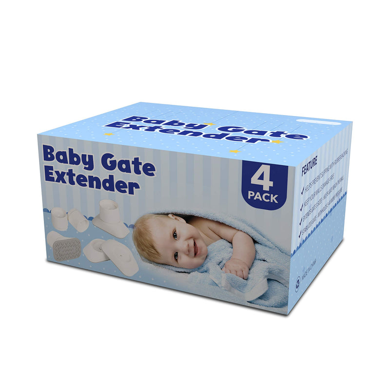 [Australia] - Baby Gate Extender Wall Protector - Pressure Mounted Gates Extension Kit Extends 1.1-3.5 inches Child Safety Gates and Protect Walls & Doorways from Pet & Dog Gates - Work on Stairs (White) White 
