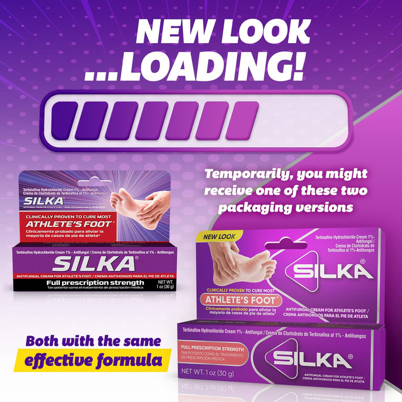 Silka Max Strength Antifungal Liquid & Athlete's Foot Cream Set, 2 Count | Powerfull Relief for Athlete's Foot, Ringworm & Jock Itch; Helps Relieve Itching & Burning