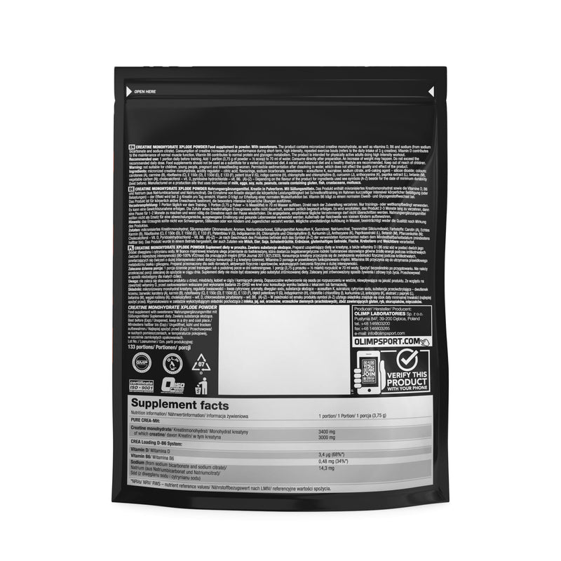 OLIMP SPORT NUTRITION Olimp Creatine Monohydrate Xplode Powder (500 g) - Lemon