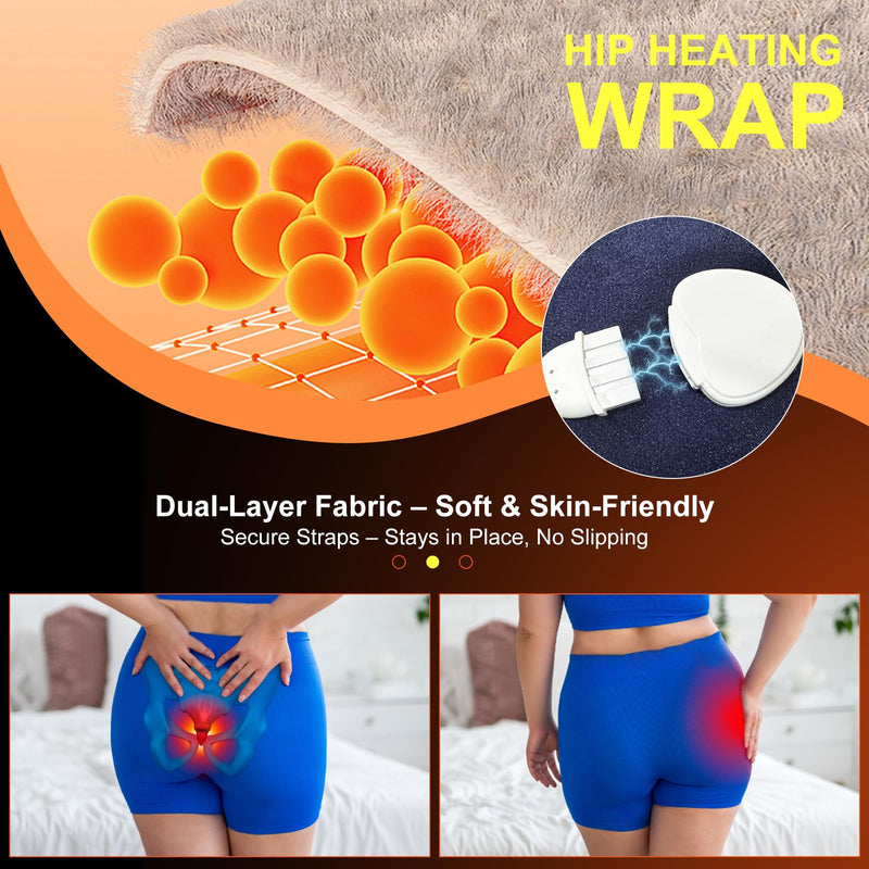 Hip Heating Pad for Sciatica Pain Relief - Hip Brace, Electric Heat Pad for Lower Back Thigh Buttock, Hot Physical Therapy Gifts for Women Men, Mom, Dad(XL) XL-Blue
