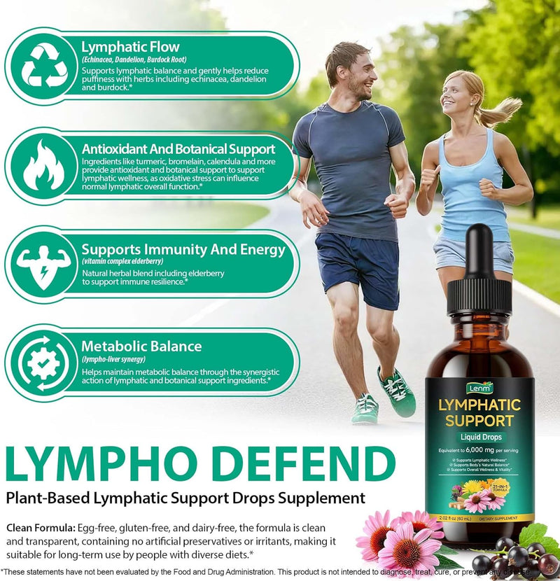 [Australia] - Lymphatic Drainage Drops. Sugar Free 7-in-1 Lymph Detox And Cleanse Support. Vegan Supplement with Echinacea Root, Red Clover Blossom, Burdock/Red Root, Cleavers Herb, Licorice Root, And More! 