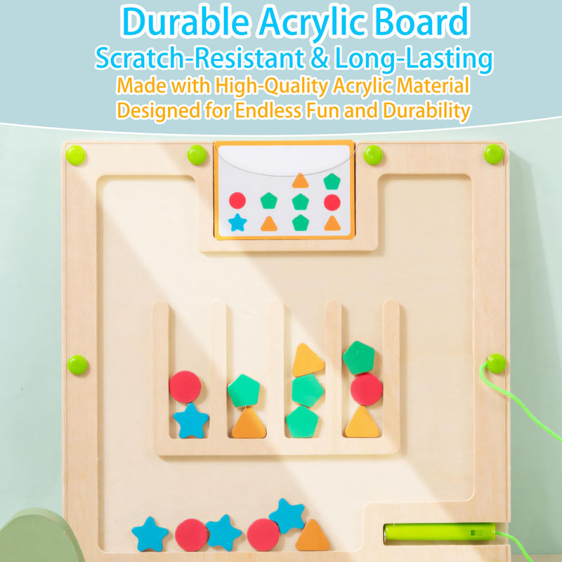 [Australia] - Alzheimers Products for Elderly - Sorting Activities for Dementia Patients, Memory Care Activities for Seniors, Tile Matching Cognitive Busy Box Board Gadgets Gifts Large Wooden 