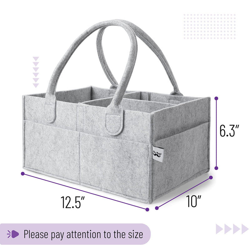 [Australia] - Mr. Pen- Baby Diaper Caddy Organizer, Car Caddy, Portable Organizer for Changing Table, Nursery Gray 
